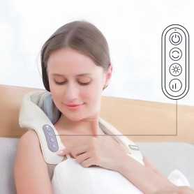 Châle de Massage Multifonction - Masseur Épaules/Cou avec Compresse Chaude