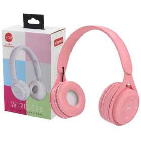 Profitez du Casque Bluetooth Y08 Supra-Auriculaire -Rose