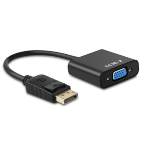 Adaptateur DisplayPort vers VGA - Connectez Votre Écran VGA Facilement - Noir