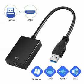 Adaptateur USB 3.0 vers HDMI Qualité HD - Noir | Convertisseur USB-HDMI