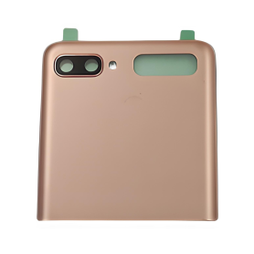 Vitre Arrière Supérieure Samsung Galaxy Z Flip 2 Or (Sans Logo)