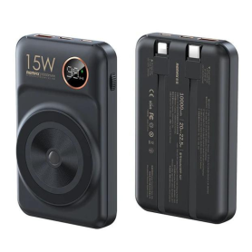 Power Bank 10000mAh REMAX RPP-527 Lightning Type-C Noir - Charge Rapide et Fiable