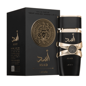 Eau de Parfum Lattafa Collection Asad Noir 100ml - Parfum de Luxe Oriental pour Homme et Femme