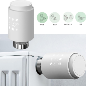 Tête Thermostatique Intelligente - Contrôlez la Température via TUYA SMART App pour un Confort Optimal