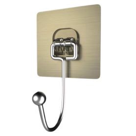 Grand Crochet Adhésif Transparent - Lot de 5 pcs