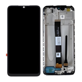 Ecran Xiaomi Redmi 10A 2022/9A/9C/9AT/9C NFC Noir + Châssis (Original Pack)