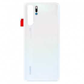 Vitre arrière Huawei P30 Pro Blanc Perle + Adhésif (Sans Logo)