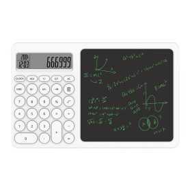 Calculatrice LCD Tablette d'Écriture pour Enfants - Multifonctionnelle et Ludique - Modèle Blanc