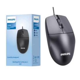 Souris Filaire USB Philips SPK7247 Noir - Ergonomie et Précision pour Tous Vos Besoins Informatiques