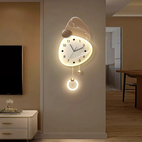Horloge Murale LED - Élégance Lumineuse 30x65 cm - Modernisez Votre Intérieur