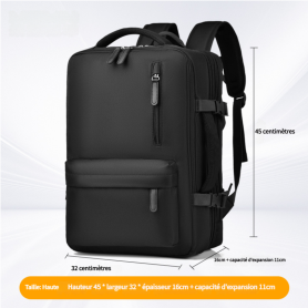 Achat Sac Imperméable en Nylon pour Ordinateur 32x27x45cm Noir - Protection Élégante & Durable