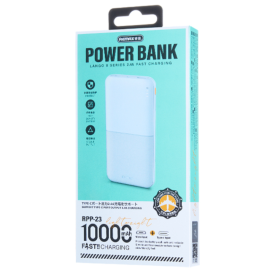 Power Bank REMAX 10000mAh Lango II RPP-23 - Charge Rapide 2.4A - USB & Type-C - Bleu