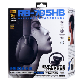 Casque Sans Fil Pliable REMAX RB-705HB - Autonomie 18H - Charge Rapide 4H - Noir - 800 mAh
