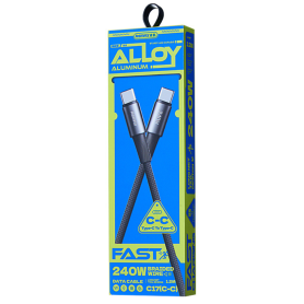 Câble USB-C Alliage Aluminium REMAX C17 Velocity 240W - Charge Rapide 1.2M Noir