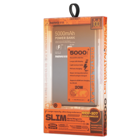 Power Bank 2-en-1 Magnétique REMAX Vocard Pro RPP-107 - 5000mAh, Charge ultra rapide 20W, Design ultra fin 9mm Noir