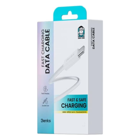 Câble de Charge Benks Type-C/Lightning 2M - Puissant et Durable - Blanc