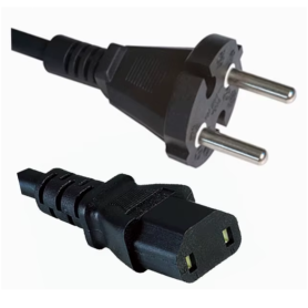 Câble d'Alimentation PC Moniteur Européen 2 Broches vers IEC C17 1,6m Blanc - Performance et Sécurité LinQ