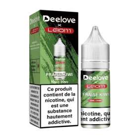 Huile Remplaçante E-Liquide Fraise Kiwi 10ml - Deelove x Leiom - 2% Nicotine - Achat en Ligne