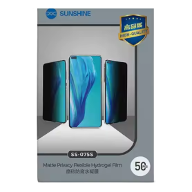 Film Hydrogel Anti-Regards Fumé SS-075S Haute Qualité - Lot de 50 Pièces | Protection et Confidentialité Optimales