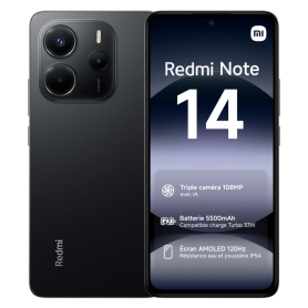 Smartphone, Téléphone - Xiaomi Redmi Note 14 4G 256 Go Noir Minuit - Neuf, prix de gros.