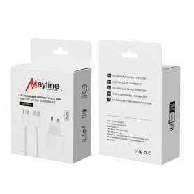 Kit Chargeur Rapide Câble Type-C vers Type-C 20W (Mayline)