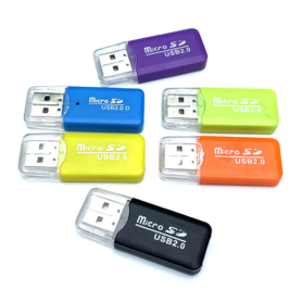 Adaptateur Clé USB 2.0 Lecteur De Carte SD Bleu Transfert Rapide et Facile